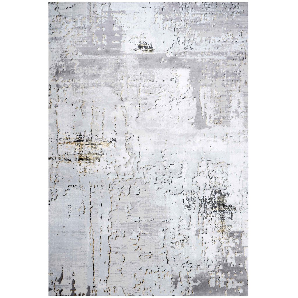 Modern Gold Abstract Distressed Living Room Rugs - Grace
