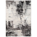 Distressed Abstract Grey Black Area Rug - Grace