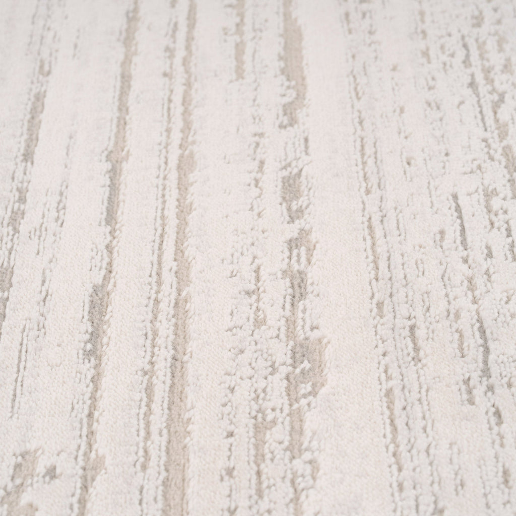 Distressed Greige Bordered Rug - Lena