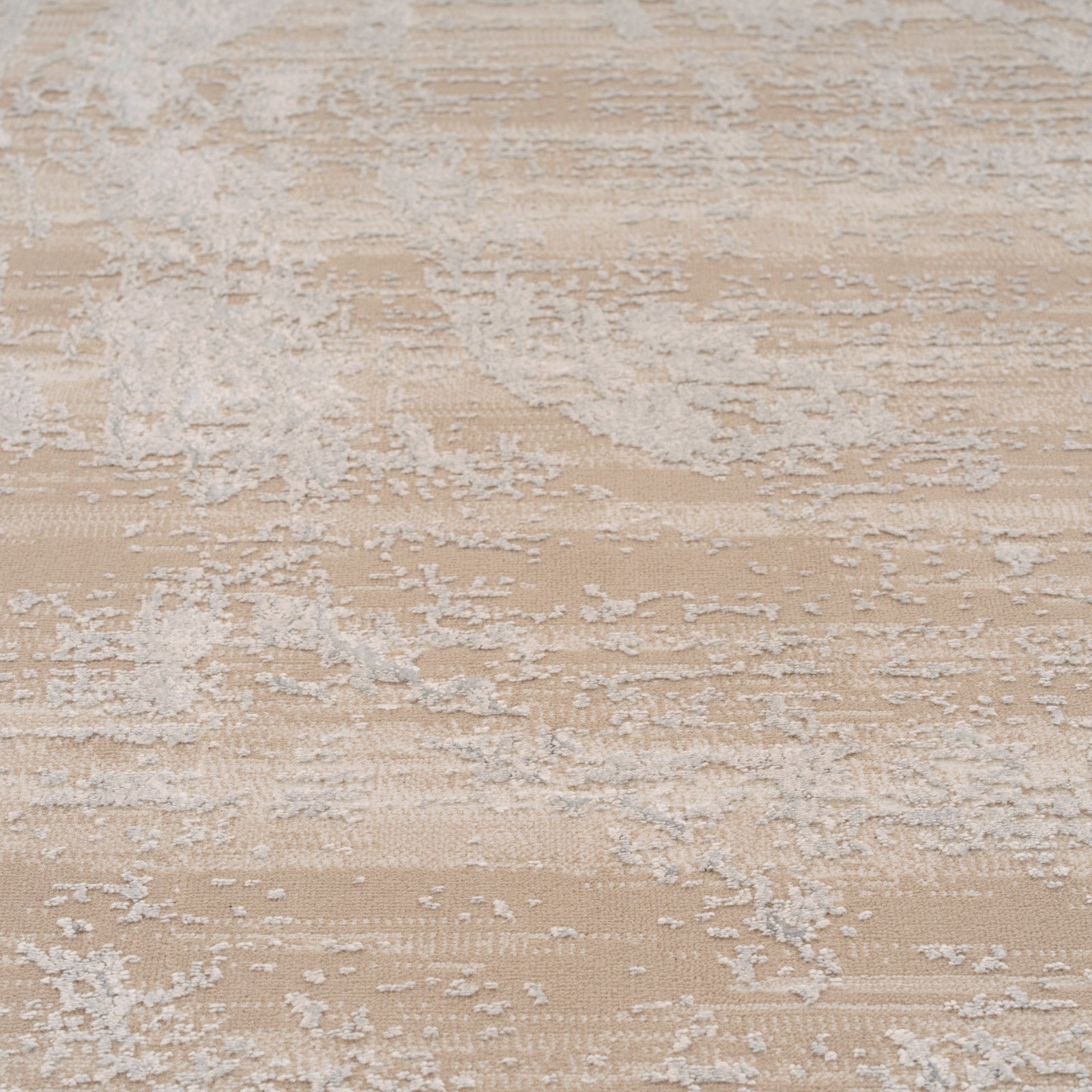 Distressed Abstract Beige Runner - Libby