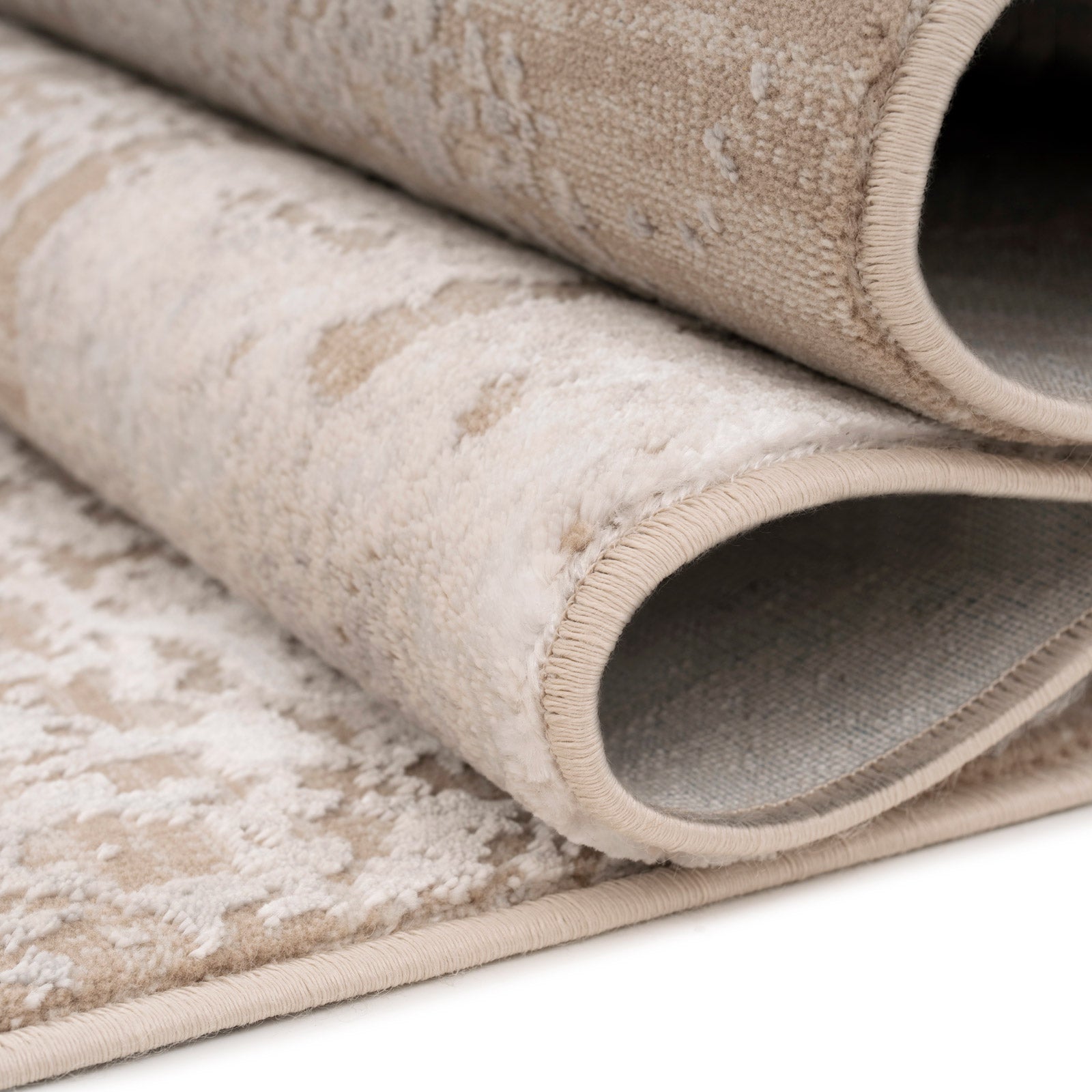 Distressed Abstract Beige Runner - Libby