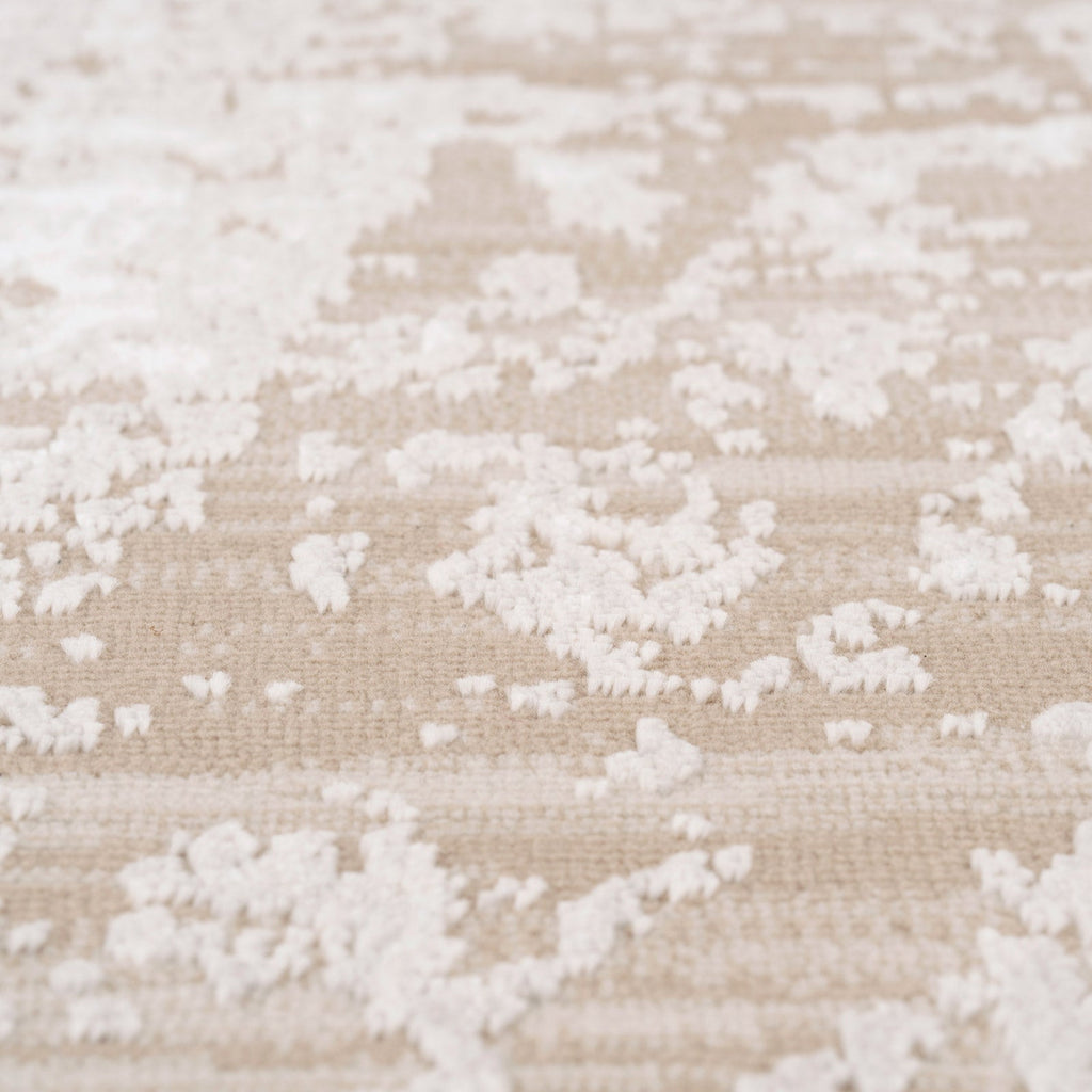 Distressed Abstract Beige Runner - Libby