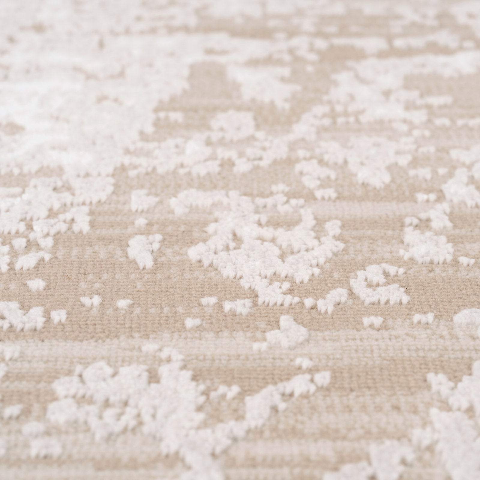 Distressed Abstract Beige Runner - Libby
