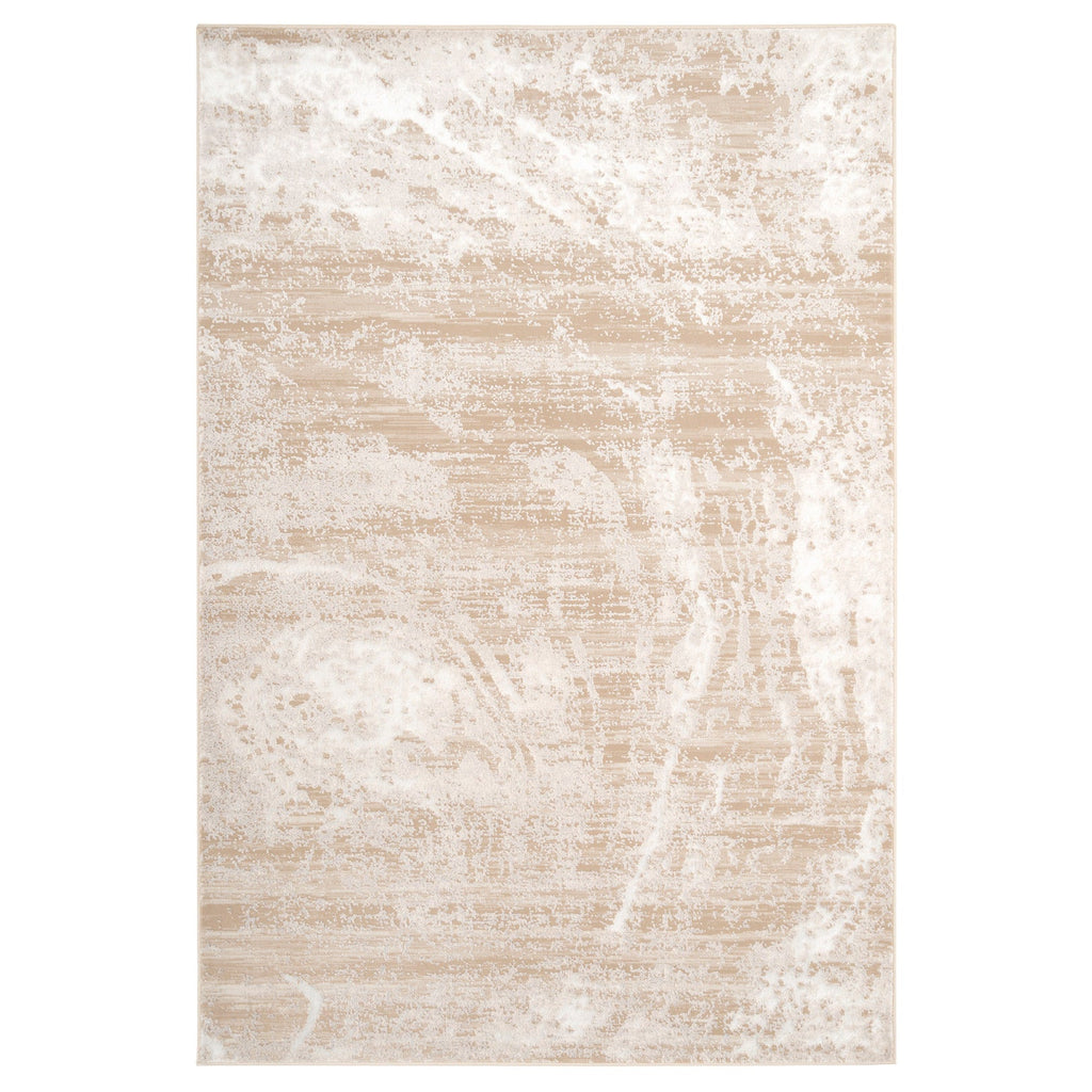 Distressed Abstract Beige Rug - Libby