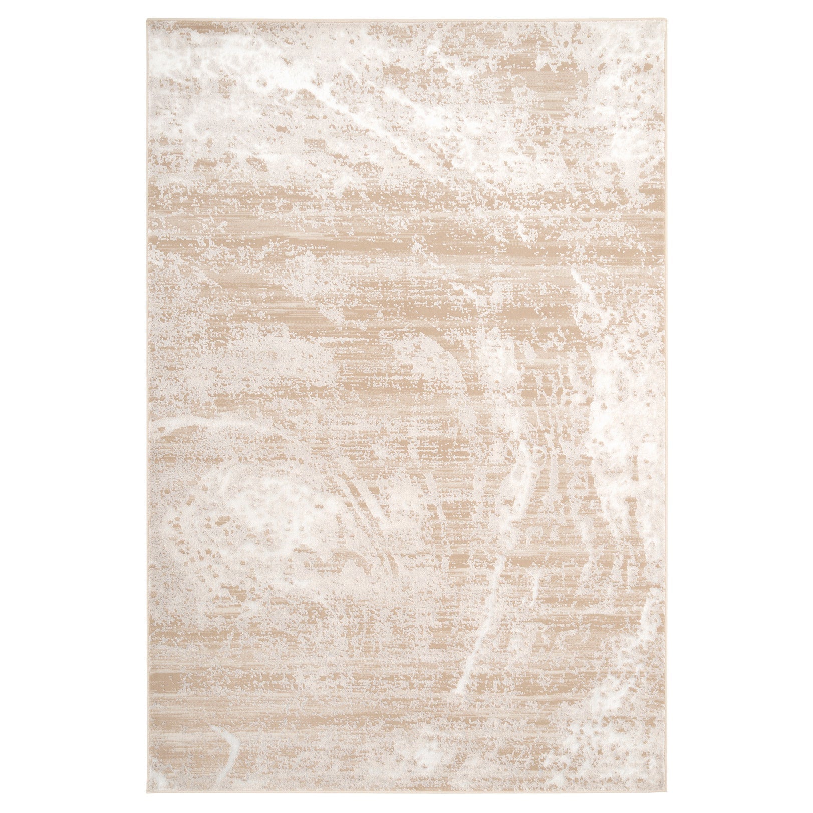 Distressed Abstract Beige Rug - Libby