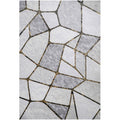 Modern Gold Abstract Mosaic Living Room Rugs - Road