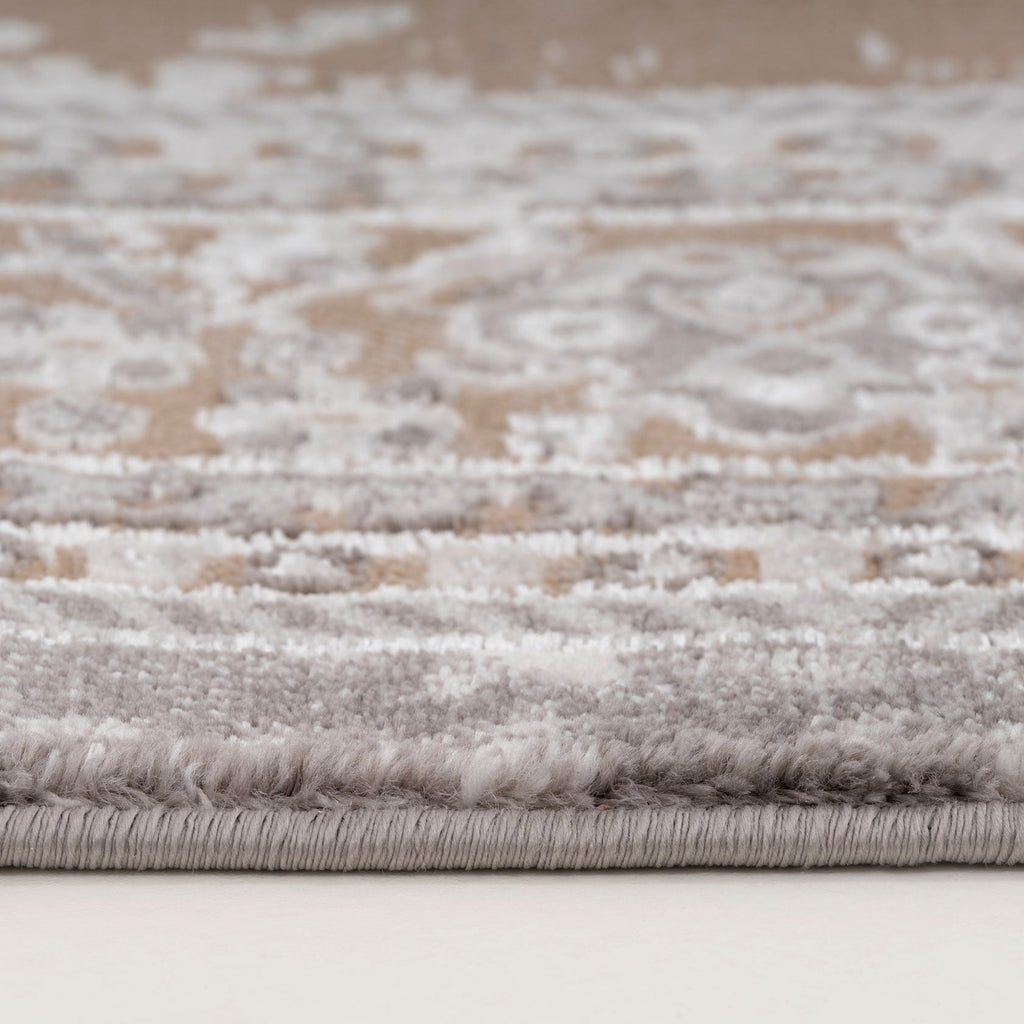 Traditional Distressed Beige Runner Rug