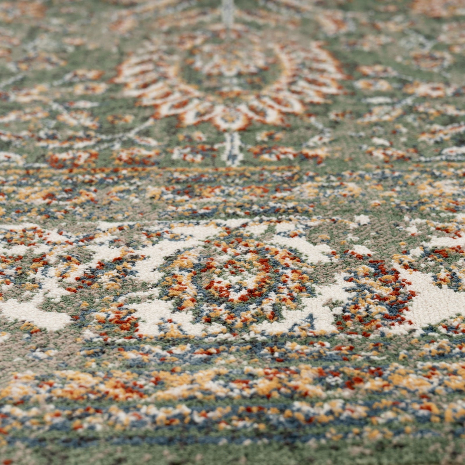 Sage Green Classical Rug - Basila