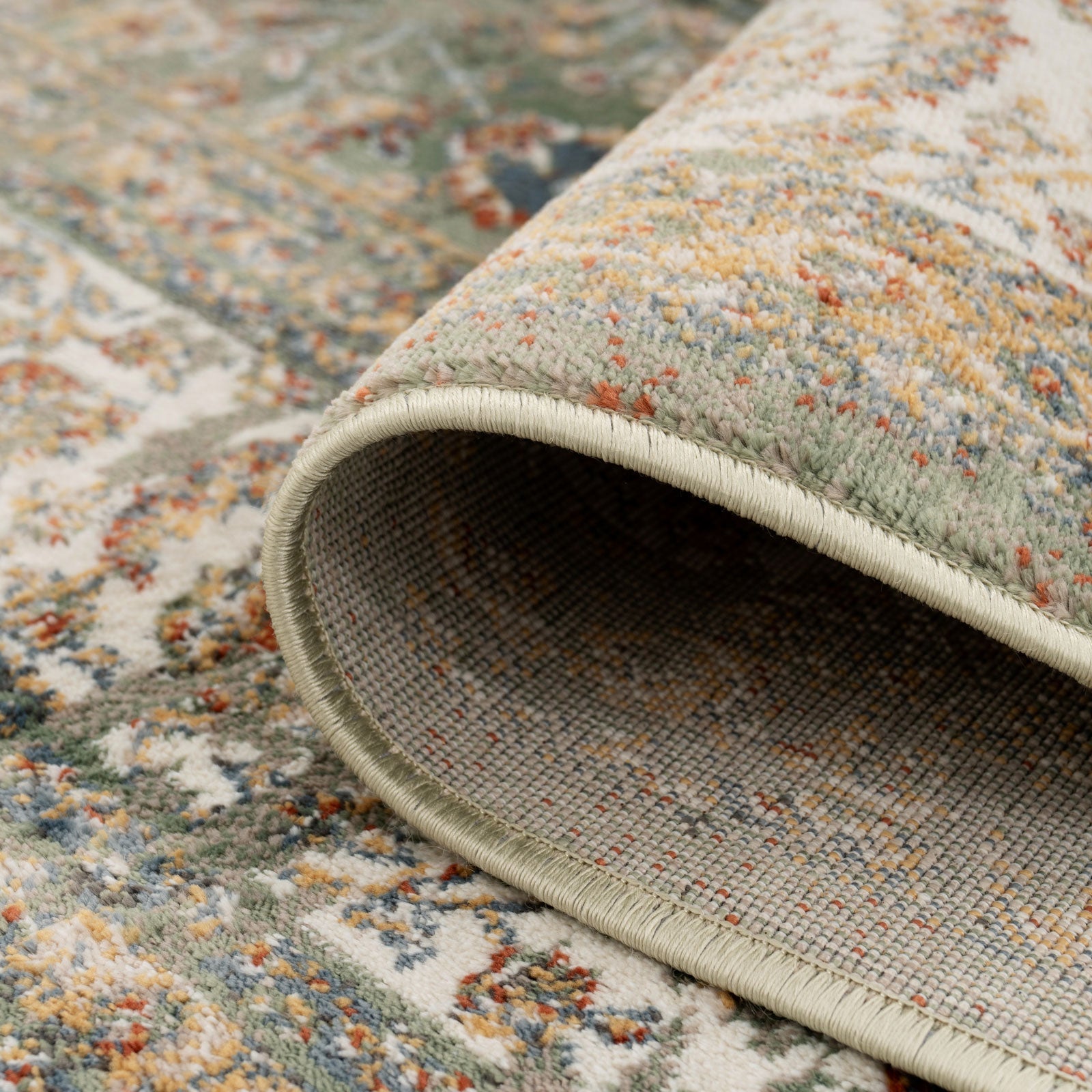 Sage Green Classical Rug - Basila