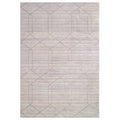 Luxury Textured Grey Geometric Rug