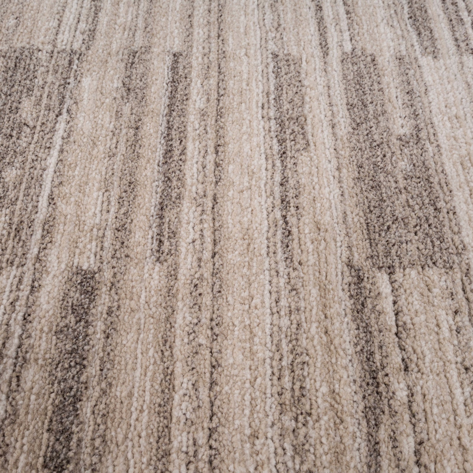 Neutral Beige Linear Stair Carpet