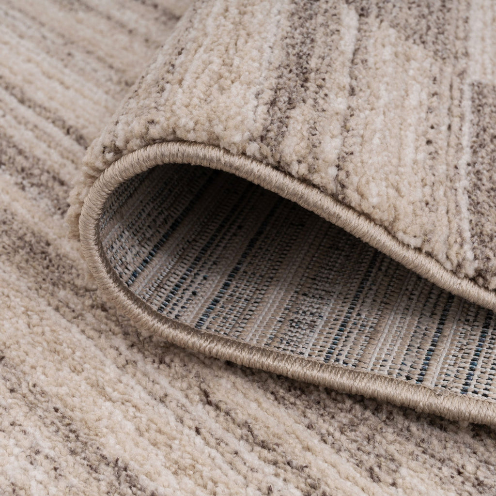 Neutral Beige Linear Stair Carpet