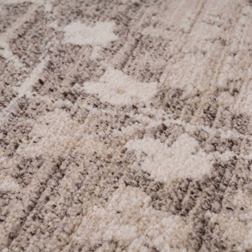 Neutral Floral Living Room Rug - Leonie