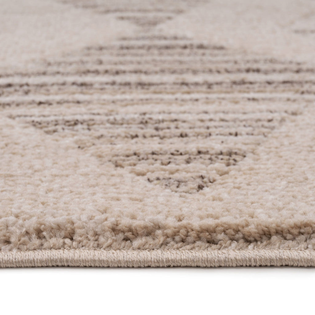 Neutral Diamond Pattern Stair Carpet