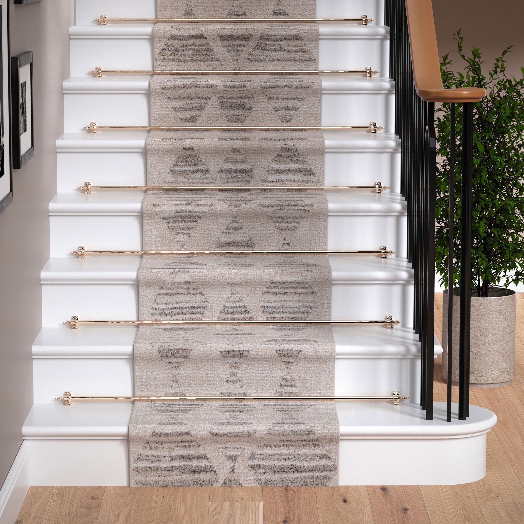 Neutral Diamond Pattern Area Rug - Lucas