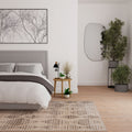 Neutral Diamond Pattern Runner Rug