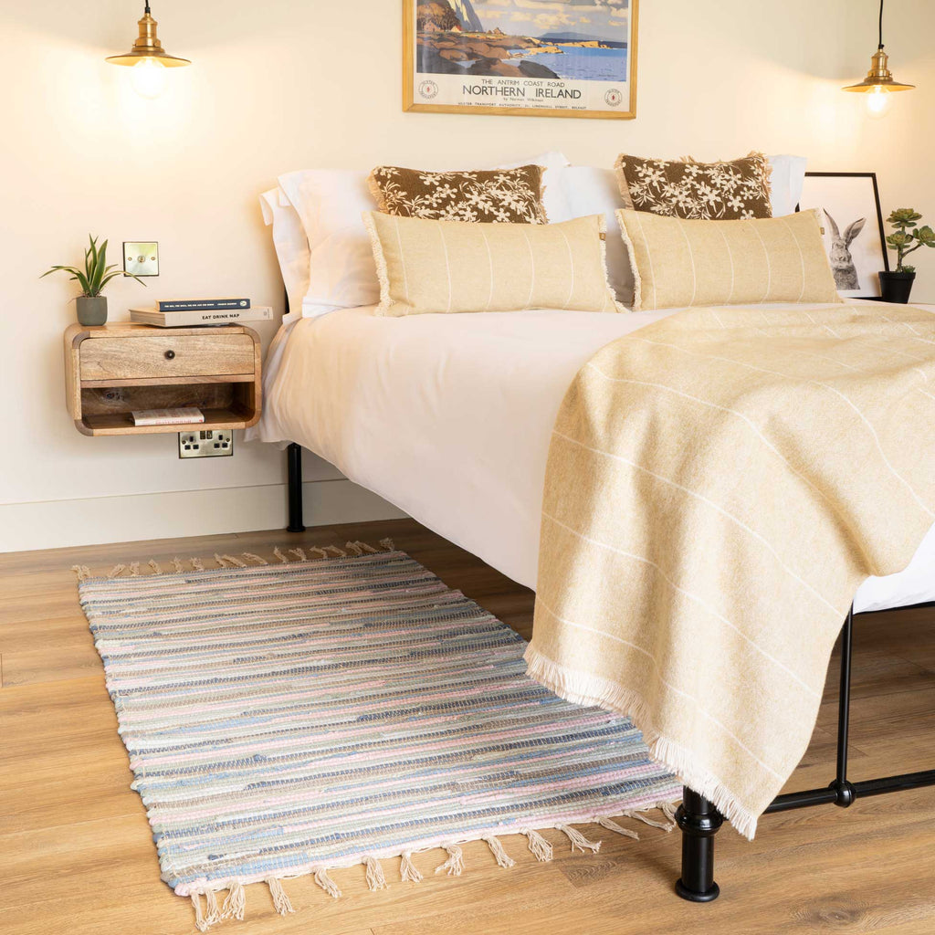 Pastel Striped Sustainable Recycled Cotton Rug