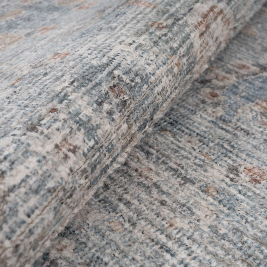 Vintage Blue Terra Floral Rug - Atticus