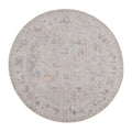 Vintage Multicolour Round Floral Rug - Audrey