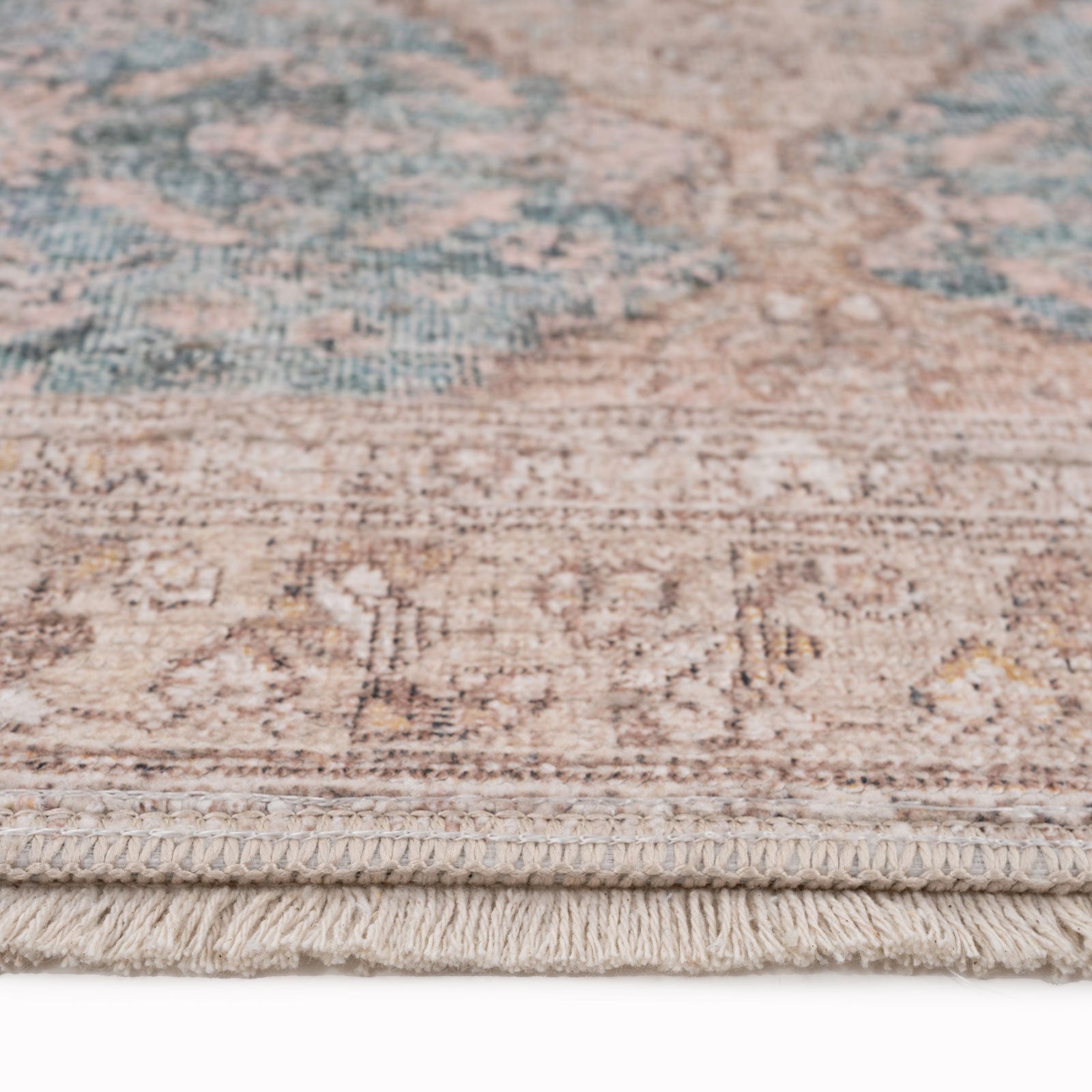 Vintage Blue Diamond Rug - Genevieve