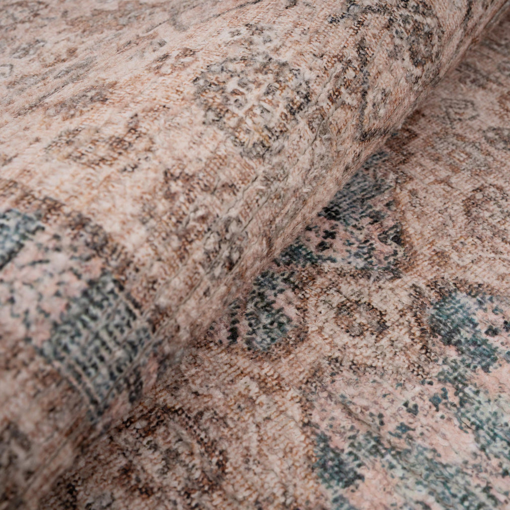 Vintage Blue Diamond Rug - Genevieve