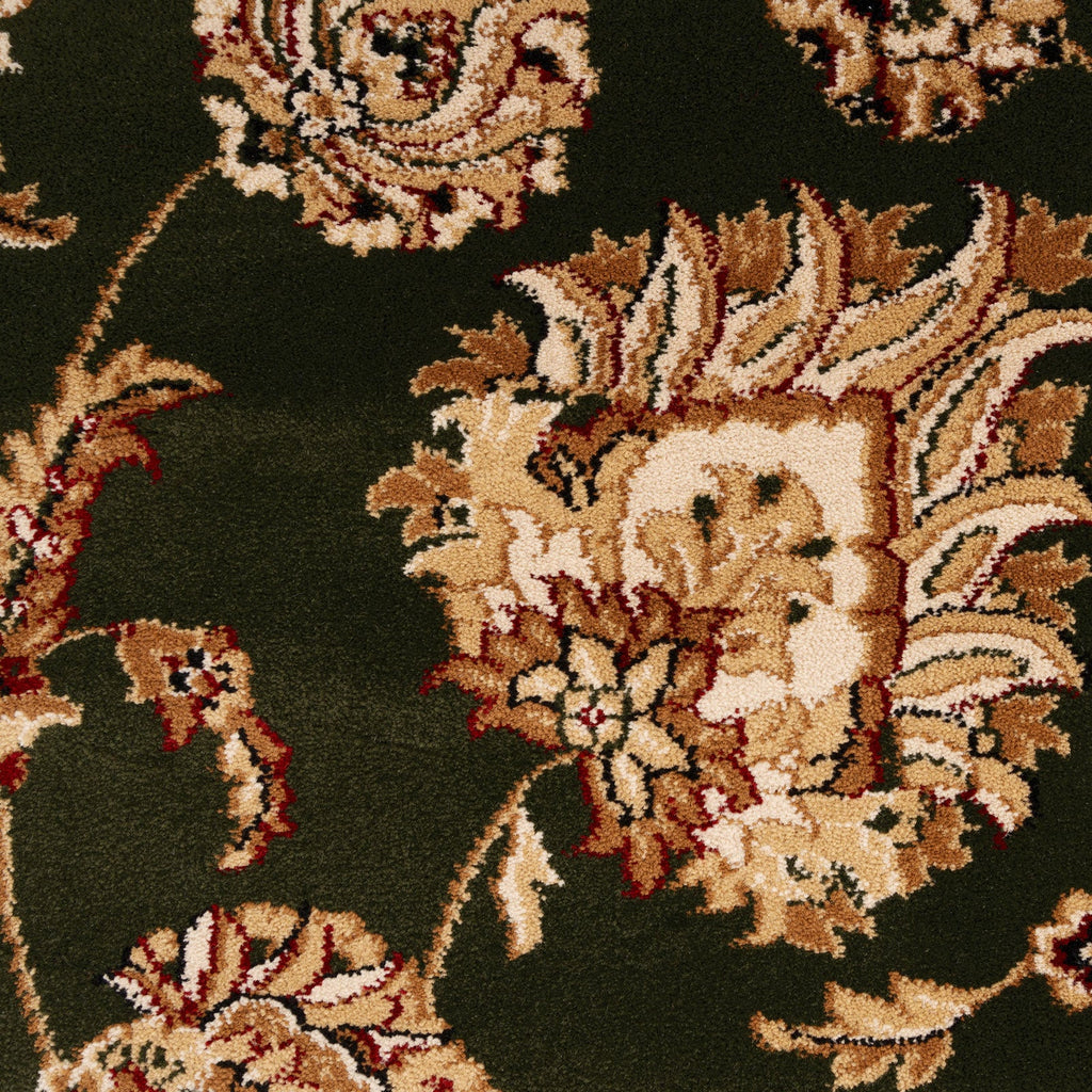 Traditional Green Floral Rug - Koa