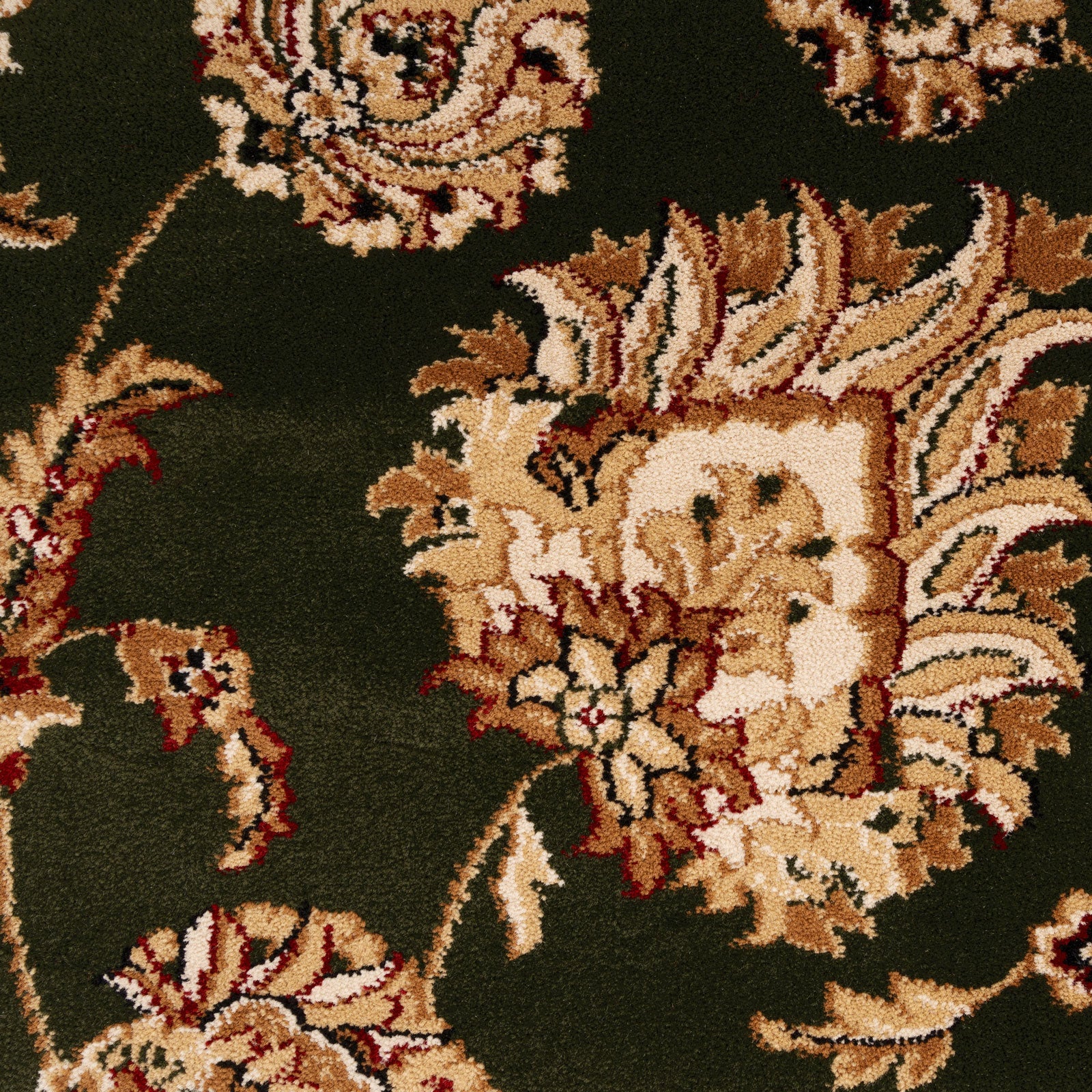 Traditional Green Floral Rug - Koa