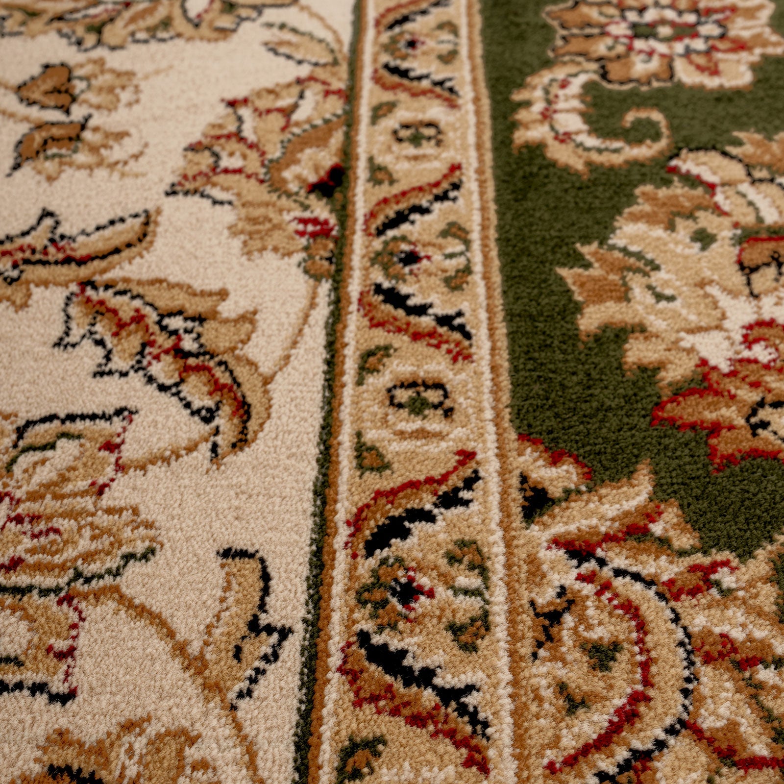 Traditional Green Floral Rug - Koa