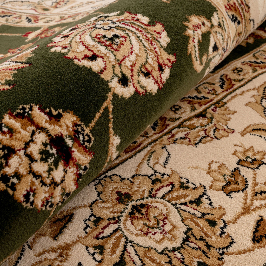 Traditional Green Floral Rug - Koa