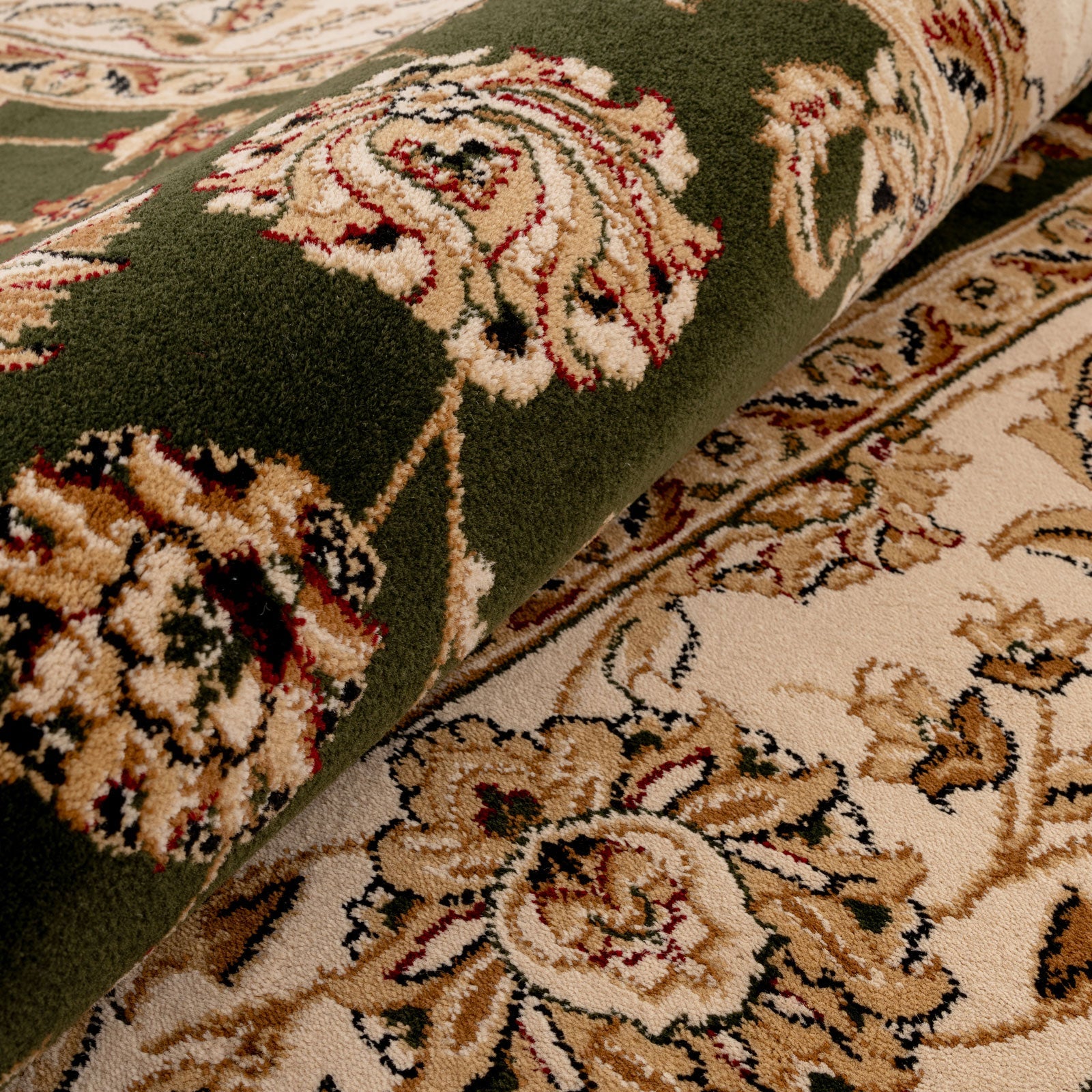 Traditional Green Floral Rug - Koa