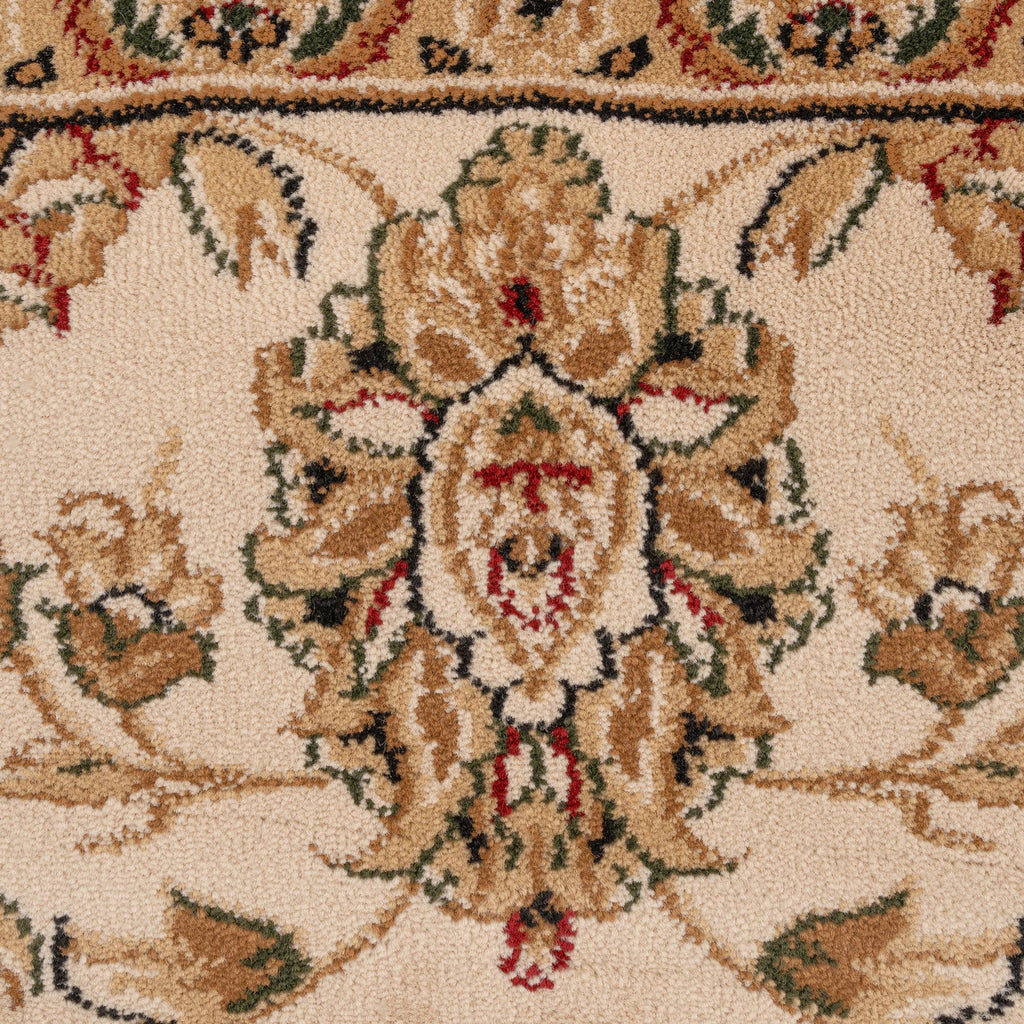 Traditional Black Floral Runner Rug - Malaki