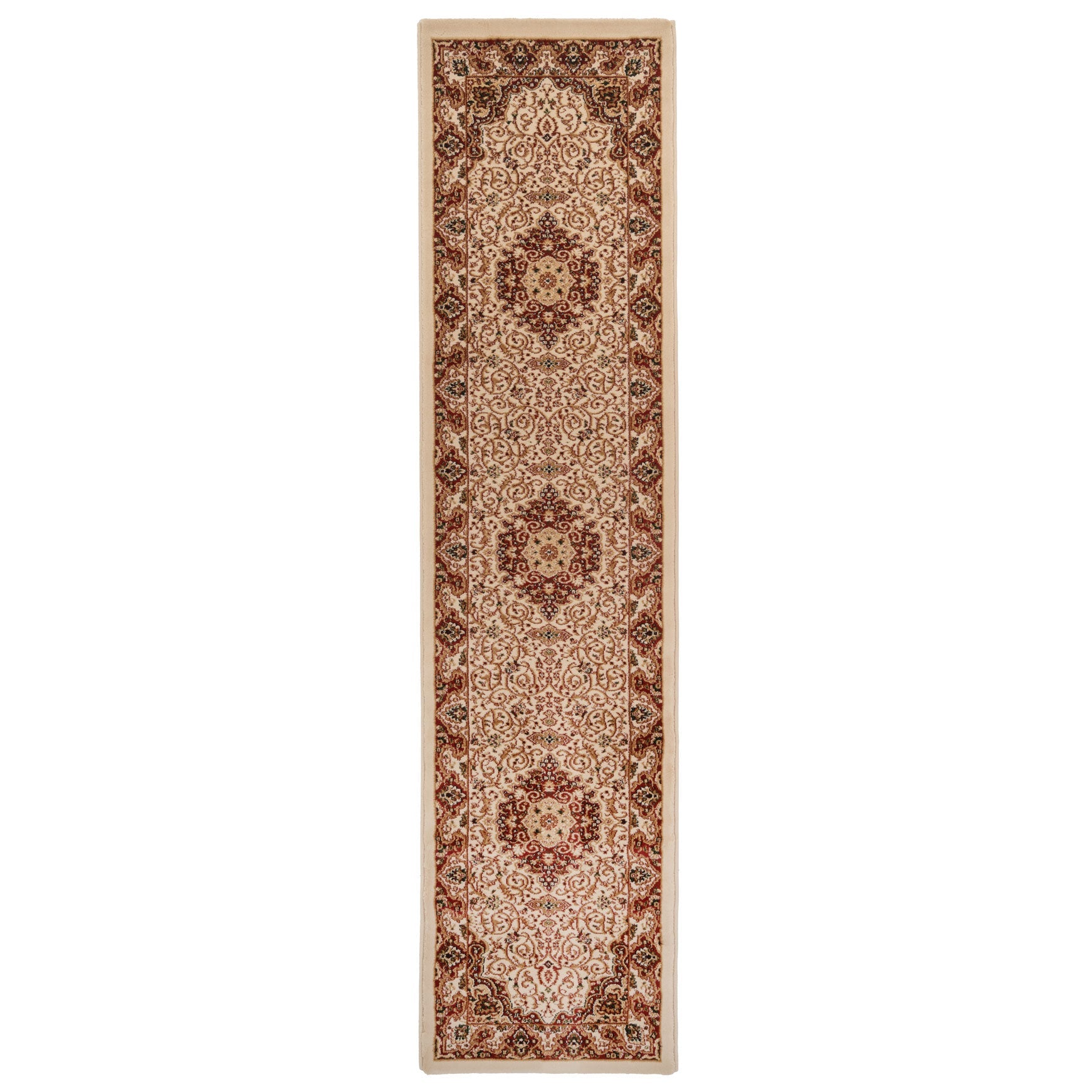 Traditional Regal Red Runner Rug - Navan