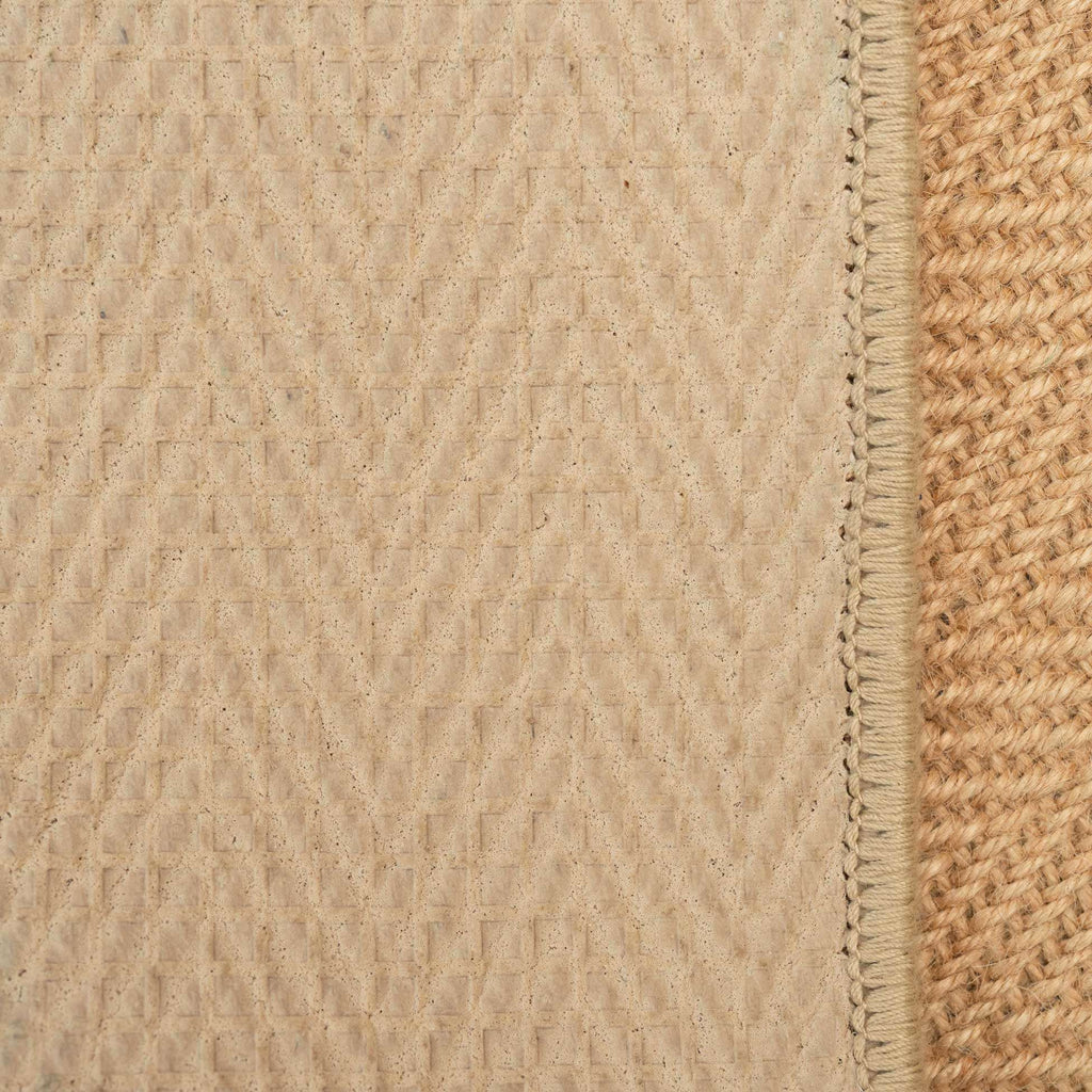 Natural Border Rustic Jute Area Rug