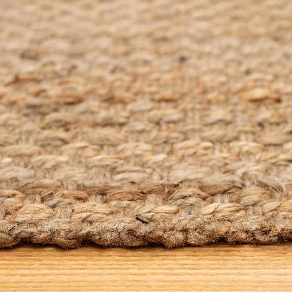 Natural Rustic Brown Bound Jute Rug - Panama