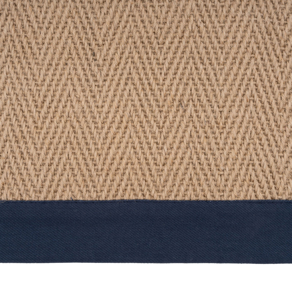 Navy Border Jute Rug - Juliette Navy