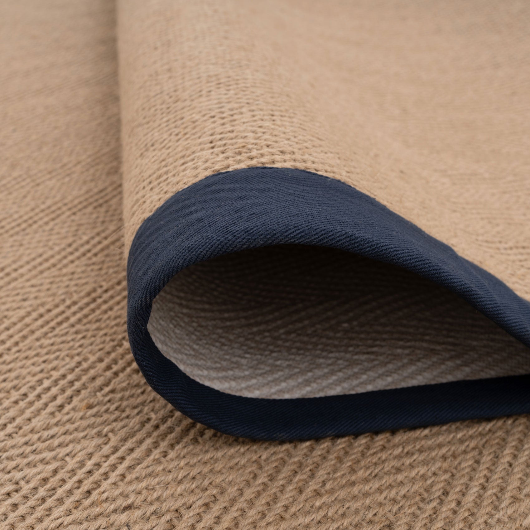 Navy Border Jute Rug - Juliette Navy