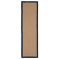 Navy Border Jute Runner Rug - Juliette Navy