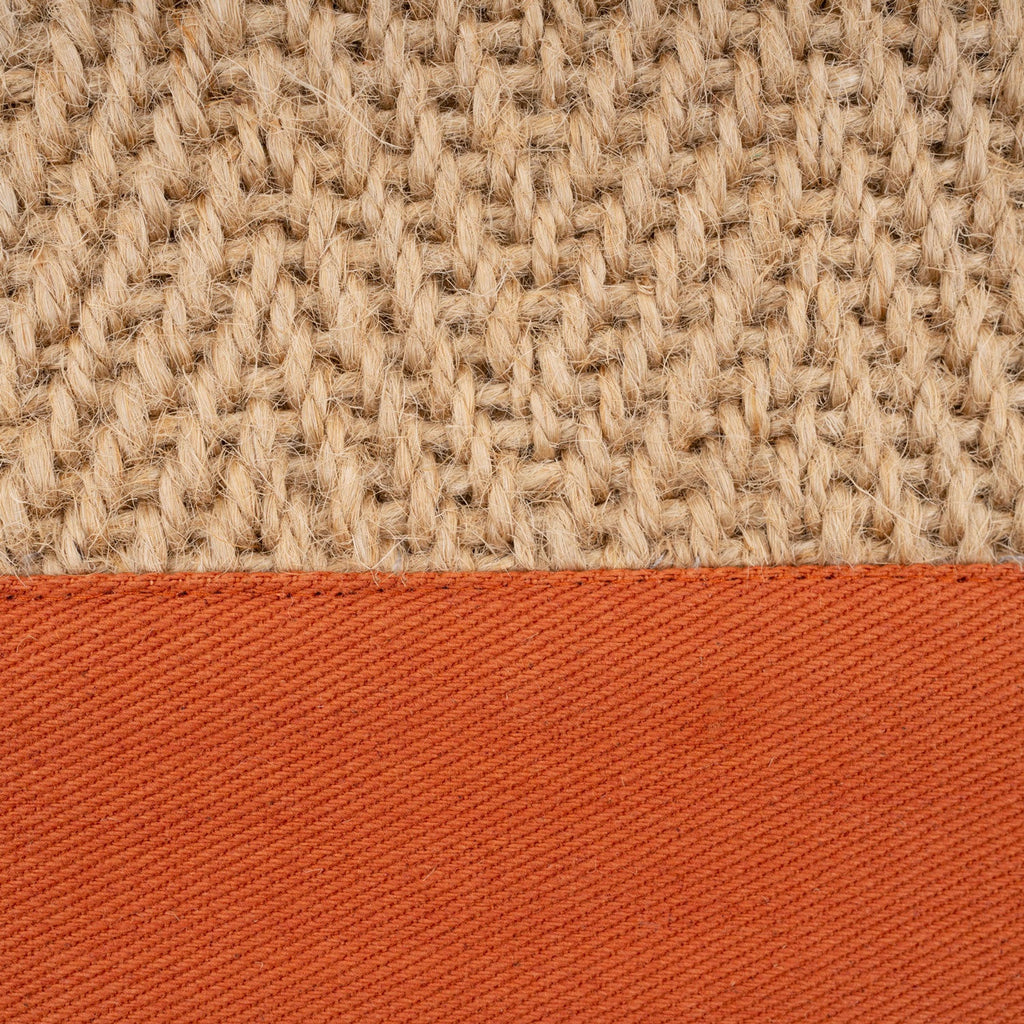 Terracotta Border Jute Rug - Juliette Rust