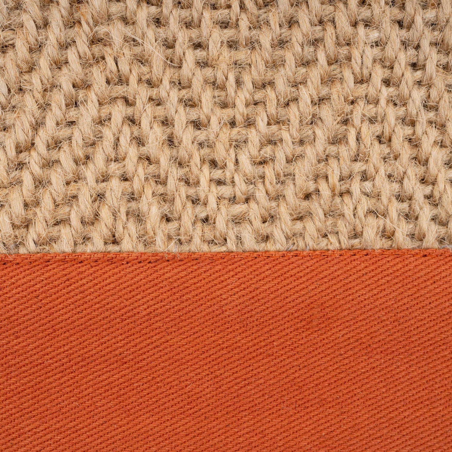 Terracotta Border Jute Runner Rug - Juliette Rust