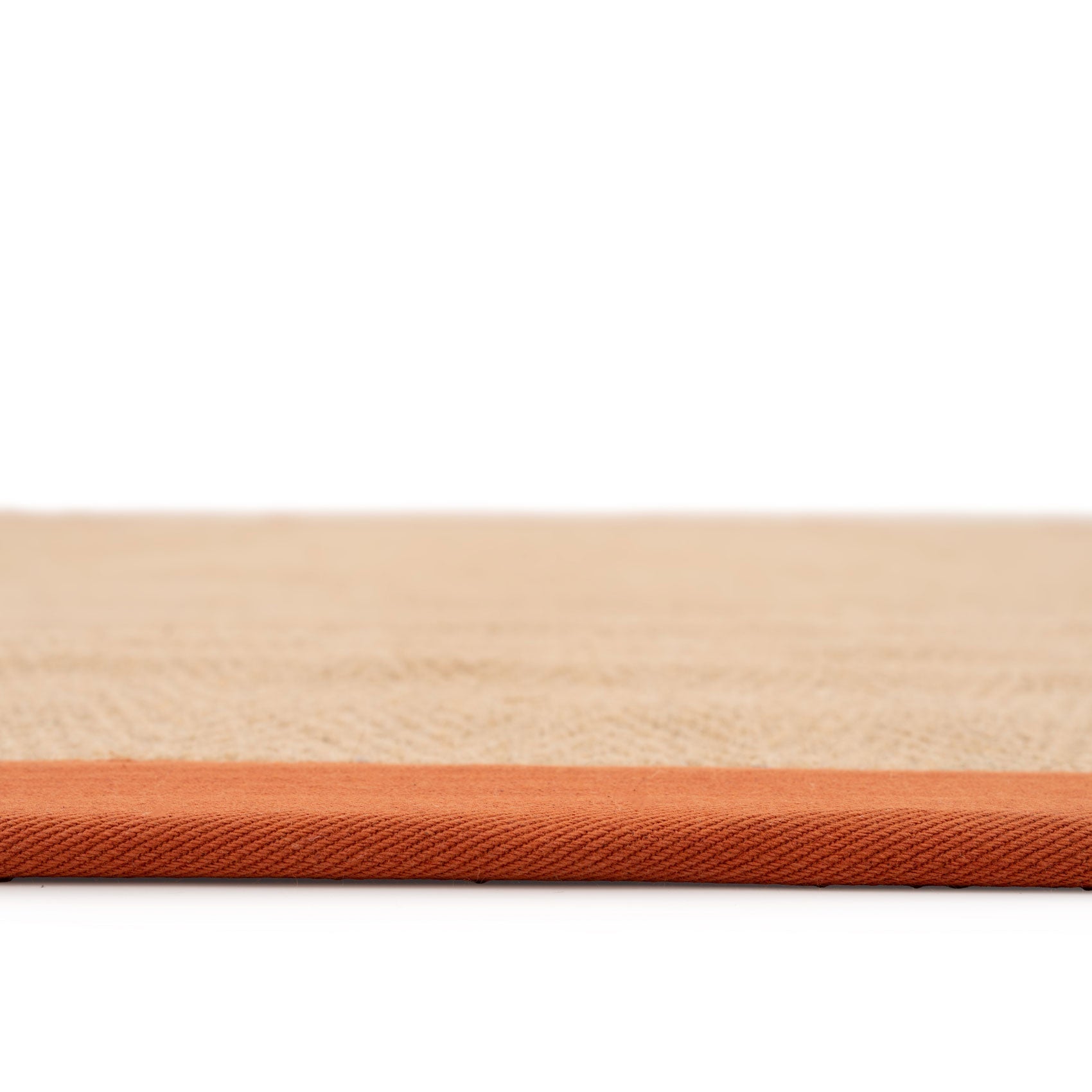 Terracotta Border Jute Rug - Juliette Rust