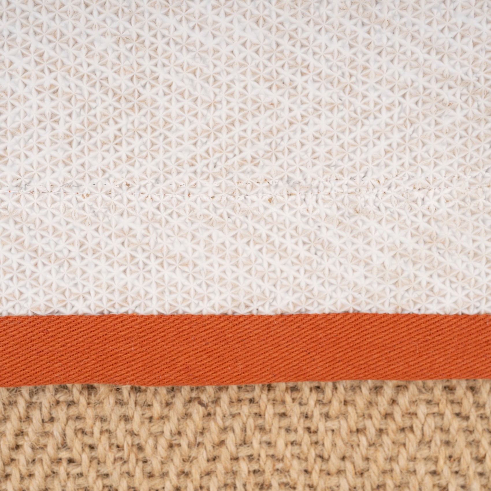 Terracotta Border Jute Runner Rug - Juliette Rust
