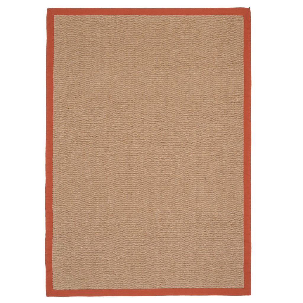 Terracotta Border Jute Rug - Juliette Rust