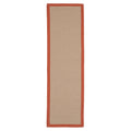 Terracotta Border Jute Runner Rug - Juliette Rust