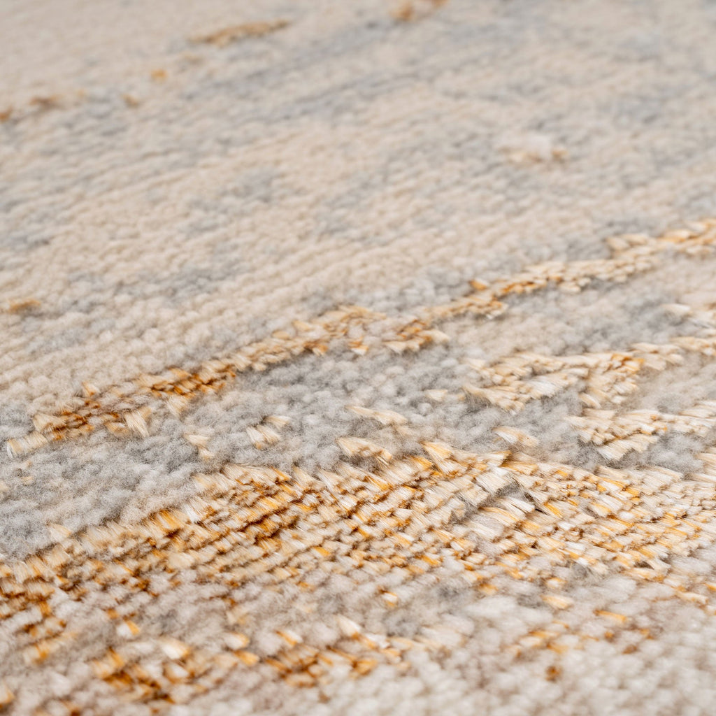 Luxury Marbling Beige Rug - Quartz