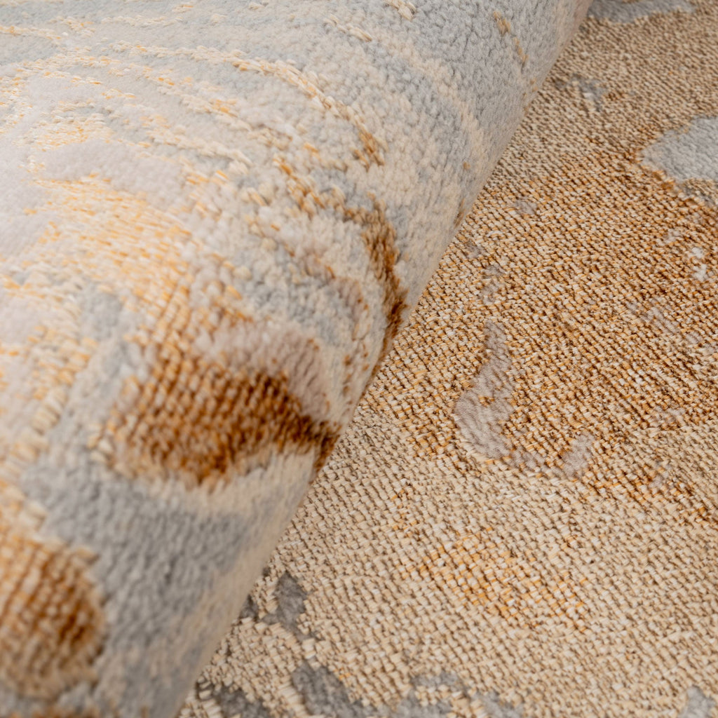 Luxury Marbling Beige Rug - Quartz