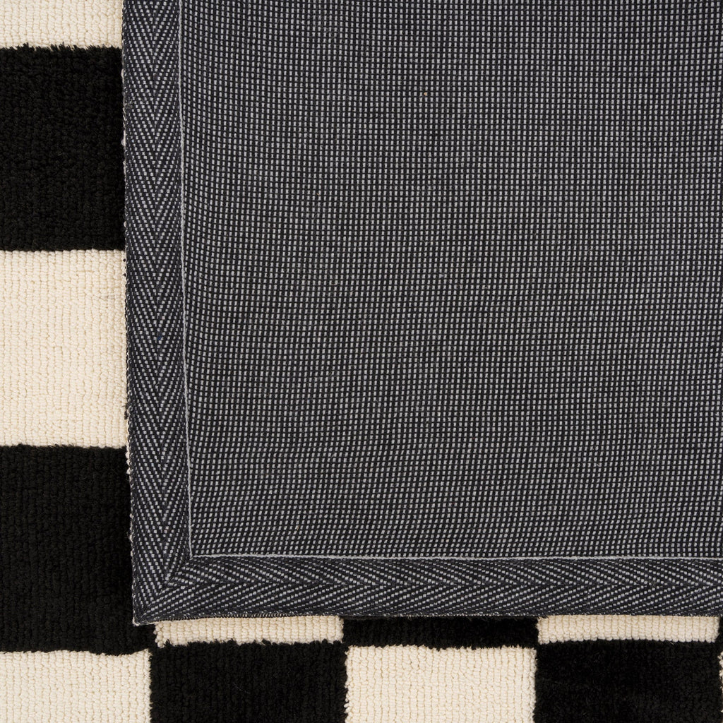 Black Checkerboard Runner - Ebony