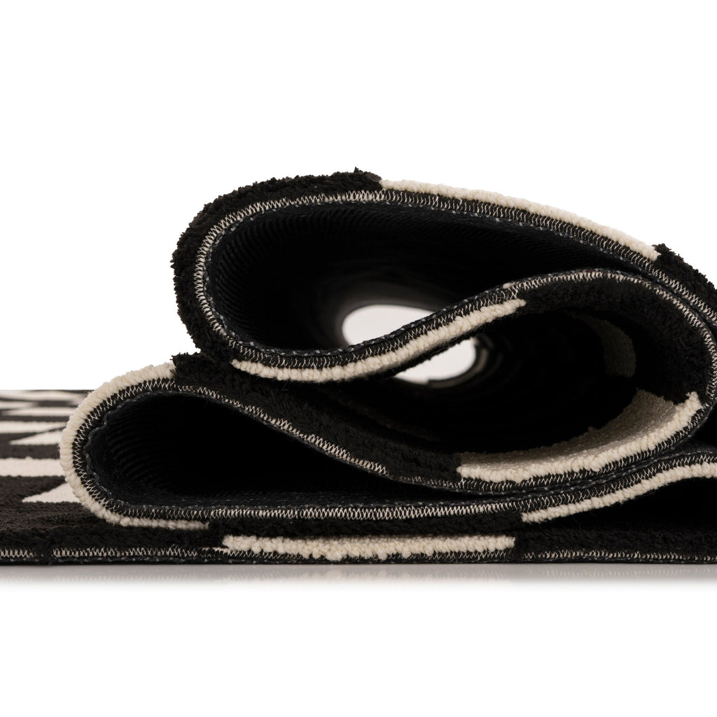Black Checkerboard Runner - Ebony