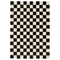 Black Retro Checkerboard Rug - Ebony