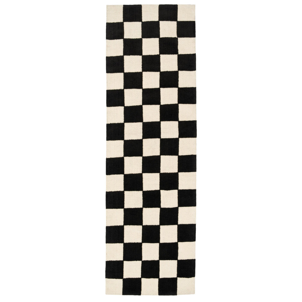Black Checkerboard Runner - Ebony