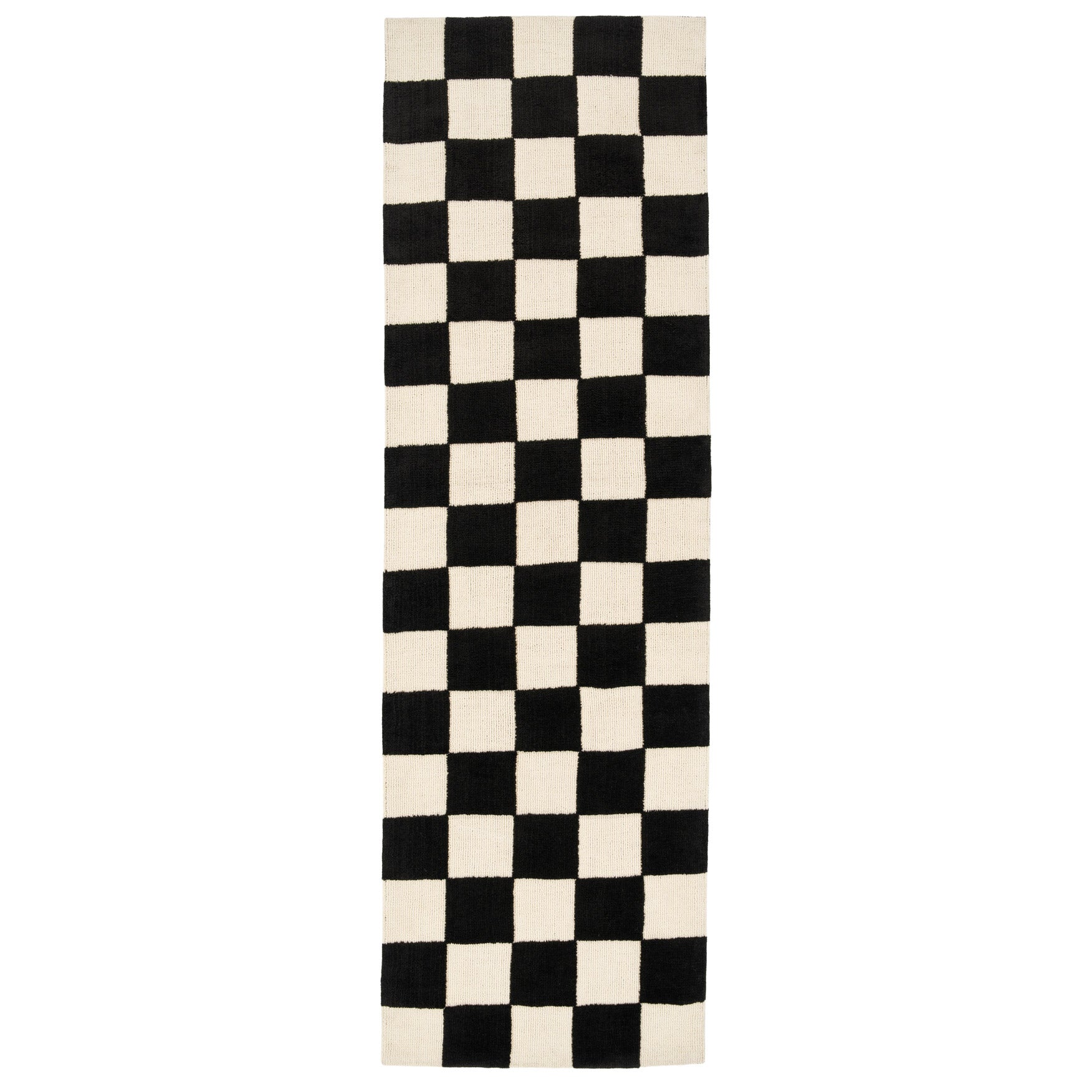 Black Checkerboard Runner - Ebony